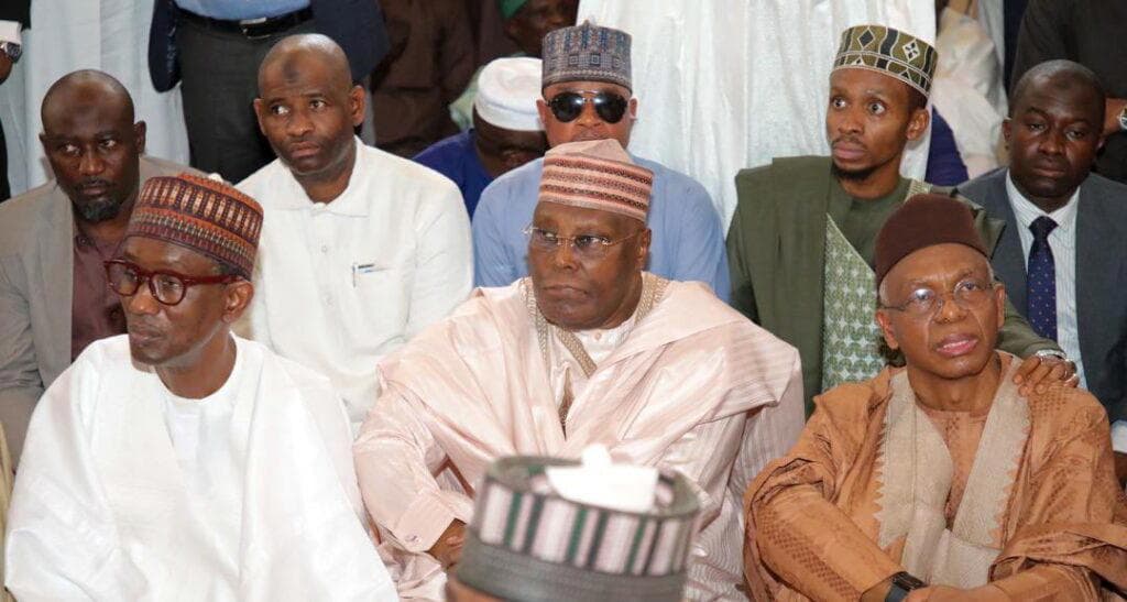 Photos: Atiku, Obi, Ribadu attend funeral prayer for El-Rufai’s mother
