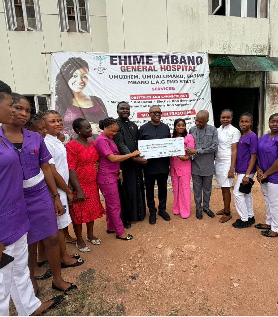 Obi donates ₦10m to Ehime General Hospital, calls for greater support to health sector